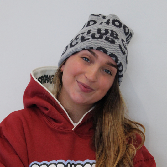 Holiday Hat in Heather Grey