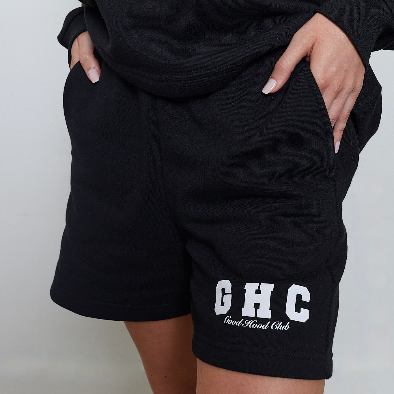Varsity Shorts in Black