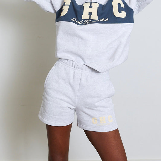 Varsity Shorts in Ash Grey