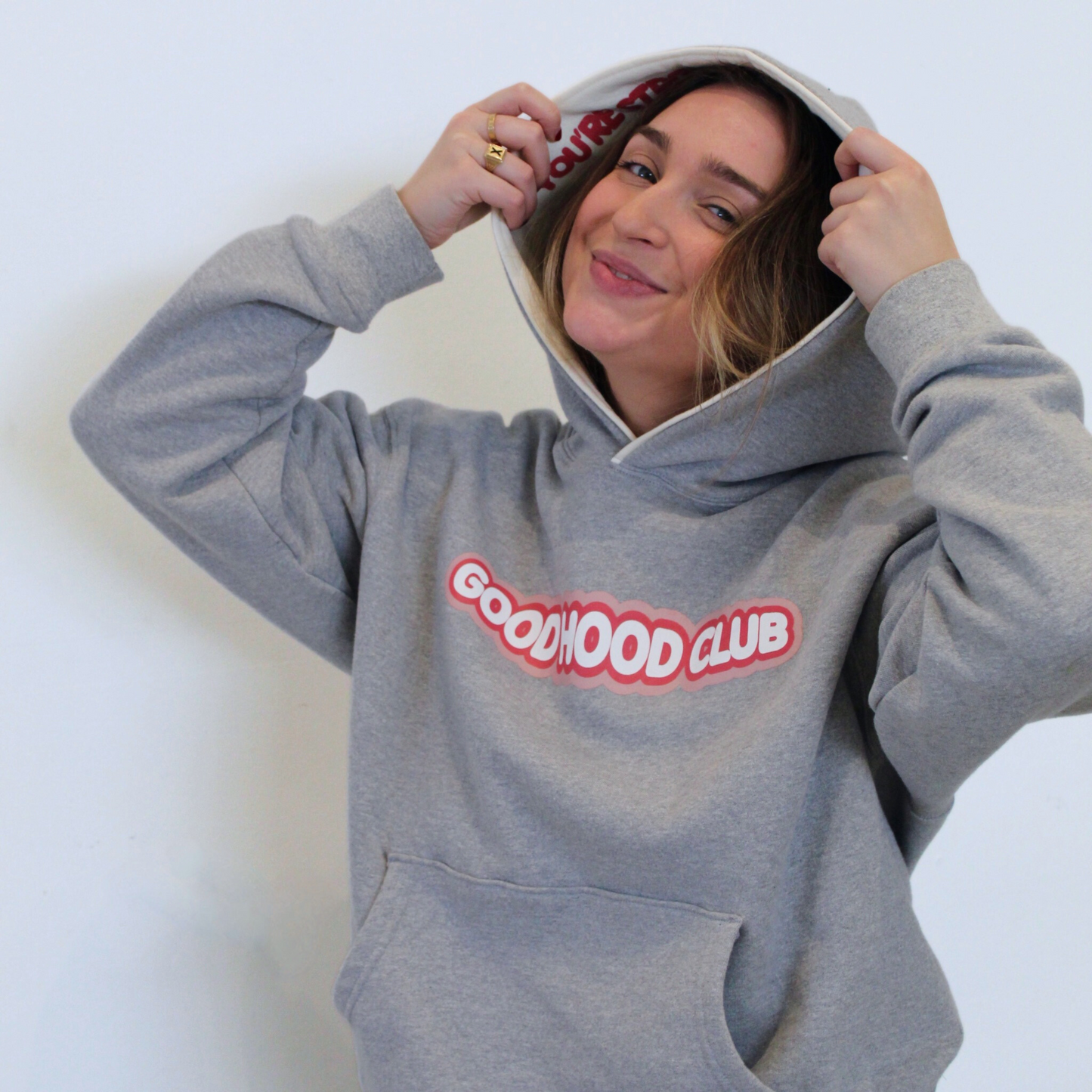 Holiday Hood in Heather Grey