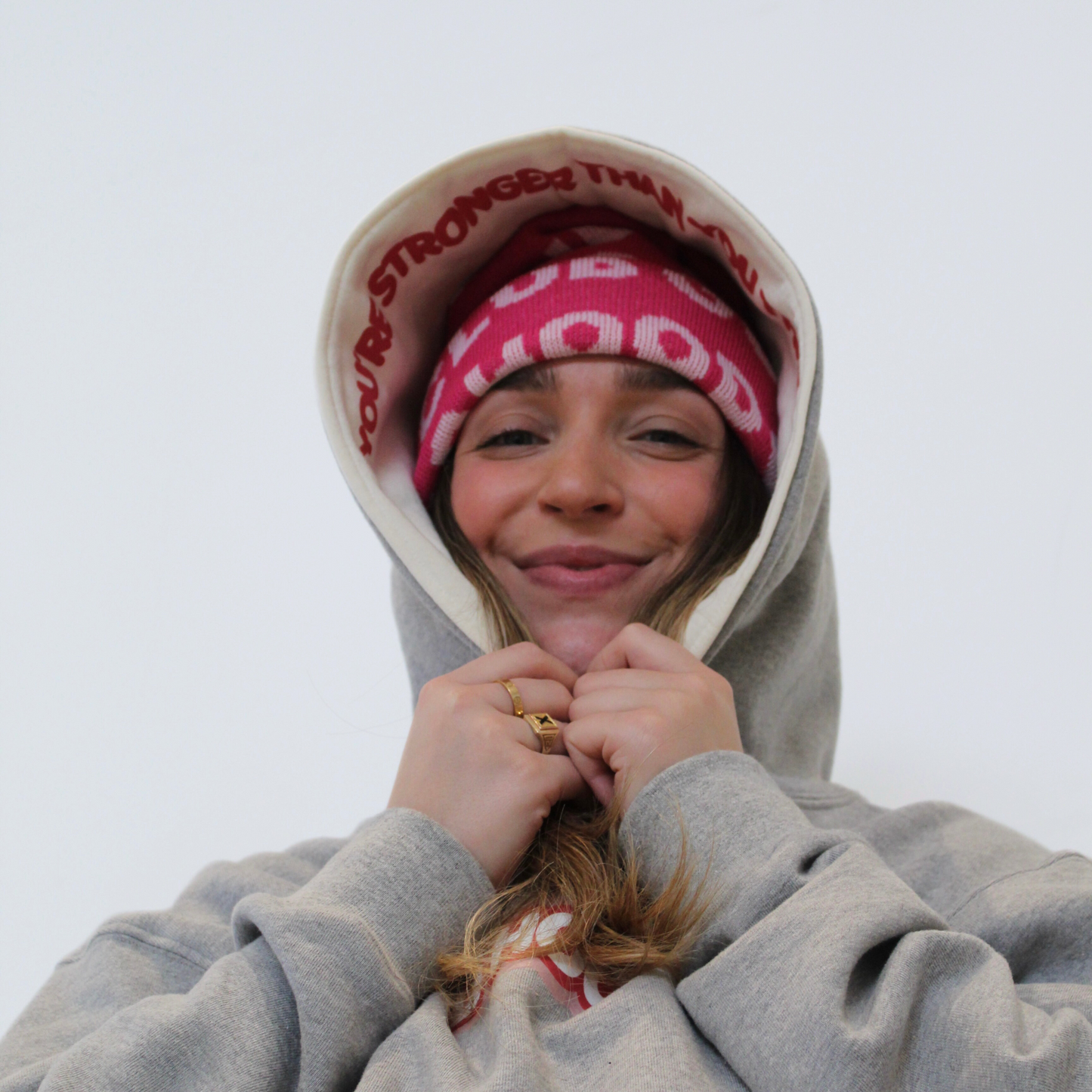 Holiday Hood in Heather Grey