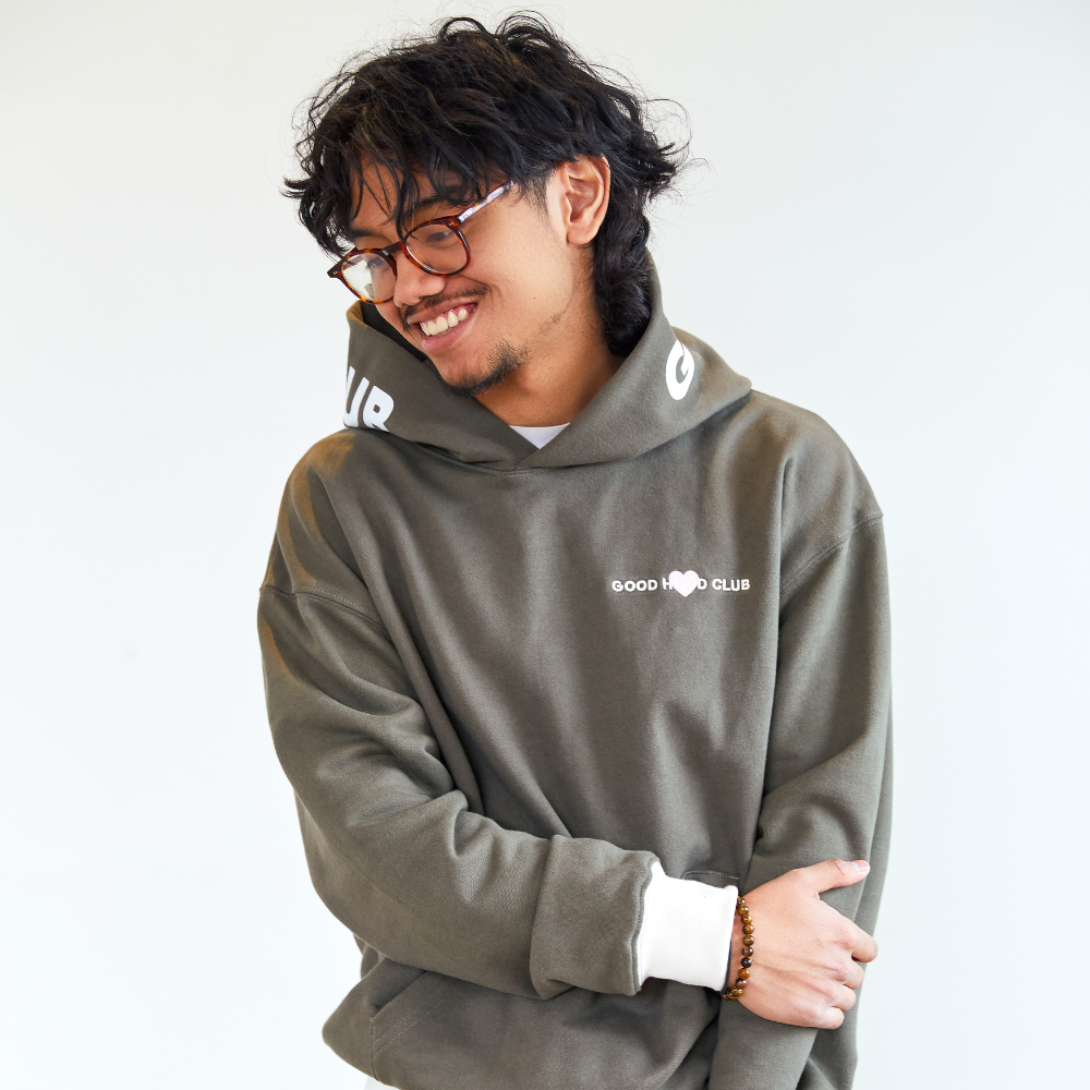 Heart Hoodie in Pine