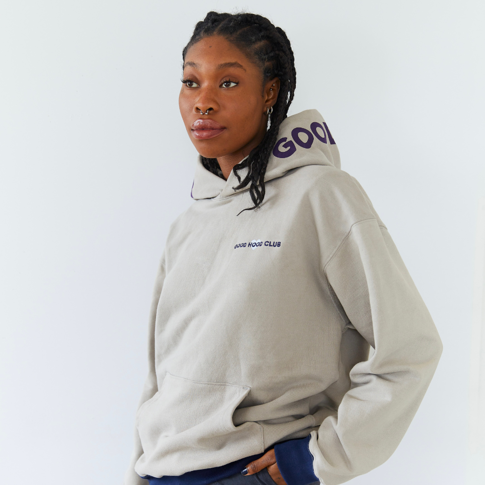 Heart Hoodie in Stone